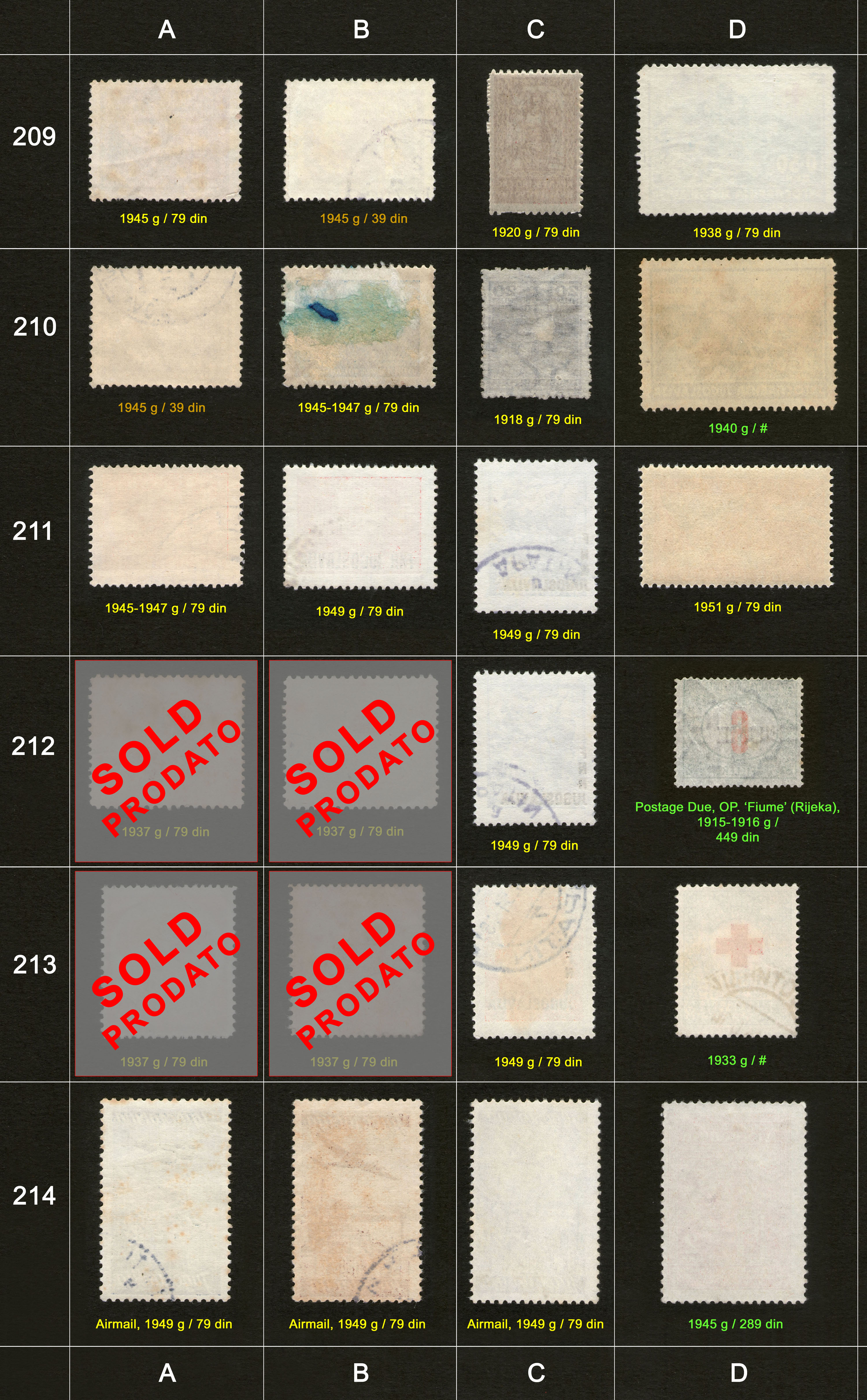 Po�tanske markice, prodaja